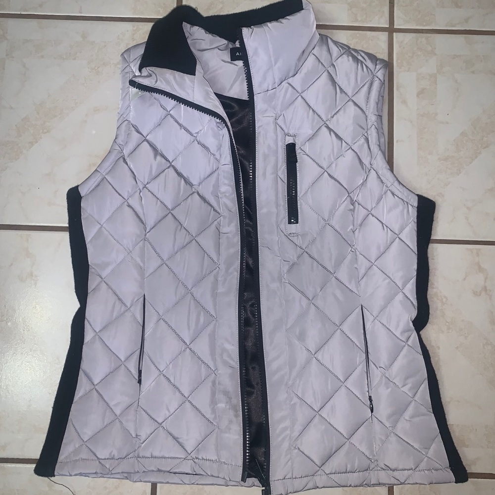 Andrew Marc puffer vest, gray